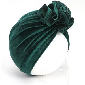 Baby Velvet Flower Turban Hat Toddler